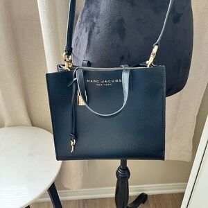 Marc Jacobs Black Crossbody Bag with Gold Accents